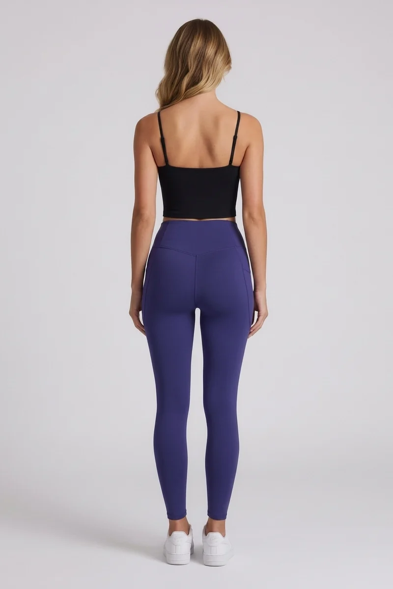 Nova Sculpt Leggings in Mood Indigo - back view
