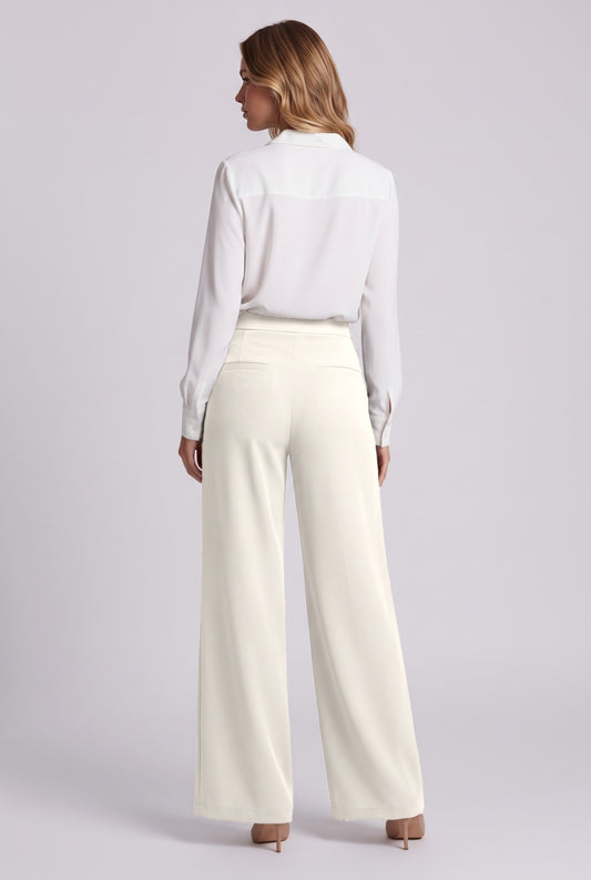 Elise Trousers in White, back view