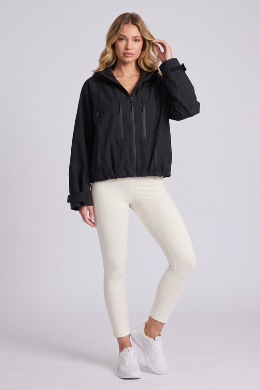 Marlow Storm Jacket in Black - 3/4 view