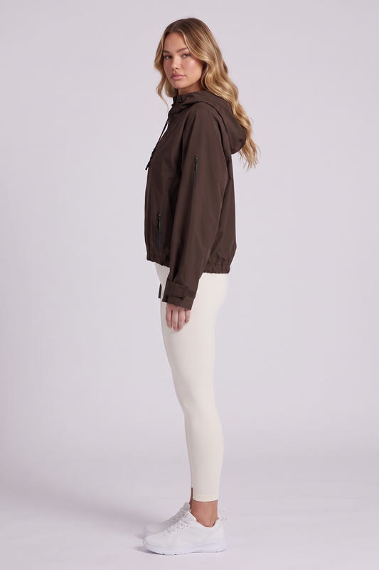 Marlow Storm Jacket in Mocha Brown - side view