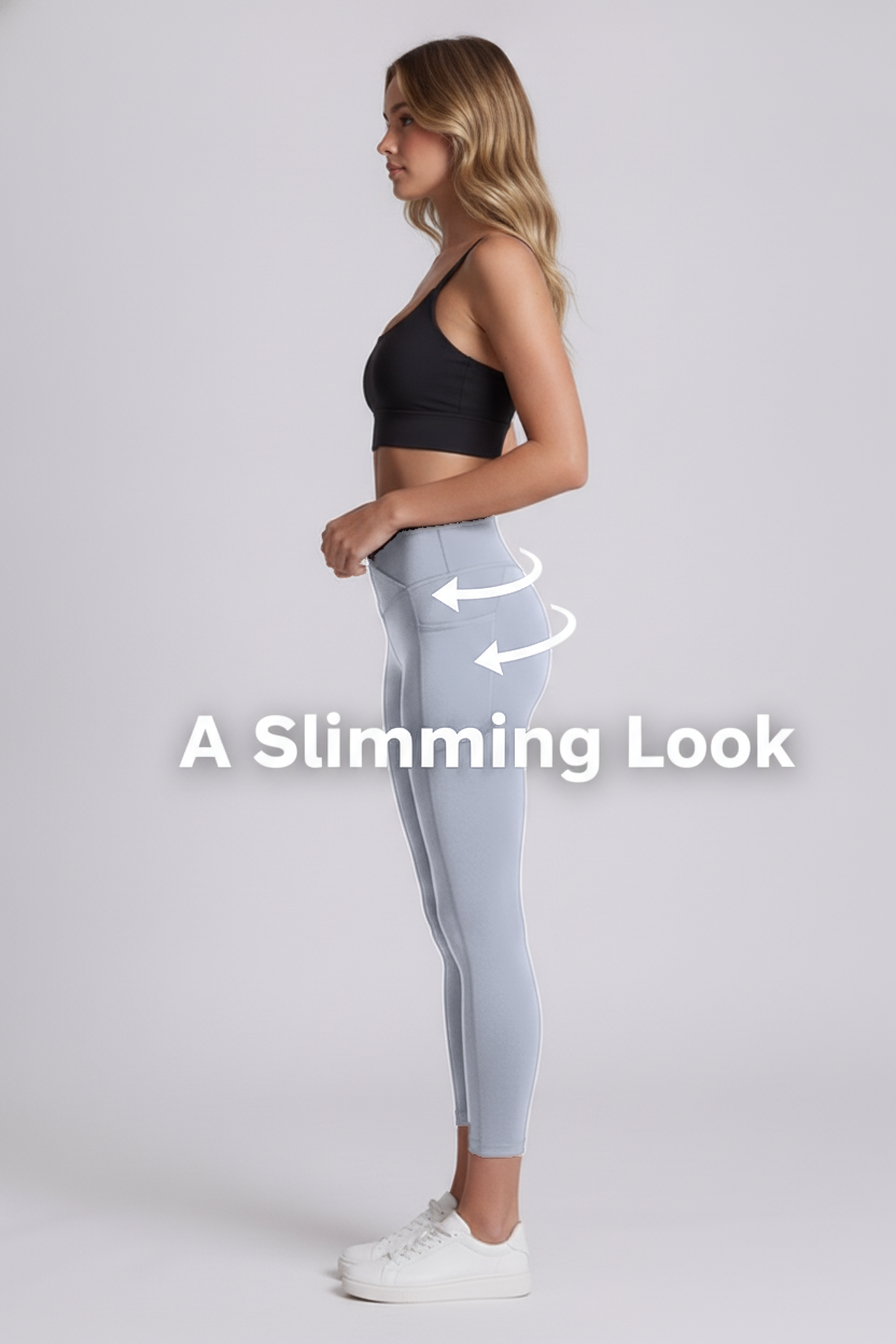 Nova Sculpt Leggings in Silent Blue - A Slimming Look