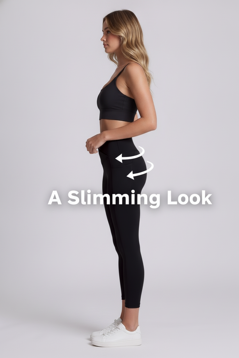 Nova Sculpt Leggings in Black - A Slimming Look