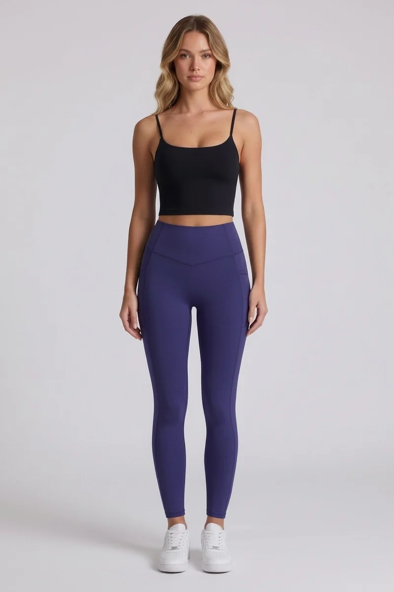 Nova Sculpt Leggings in Mood Indigo - front view