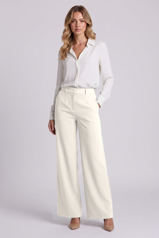 Elise Trousers in White, front view