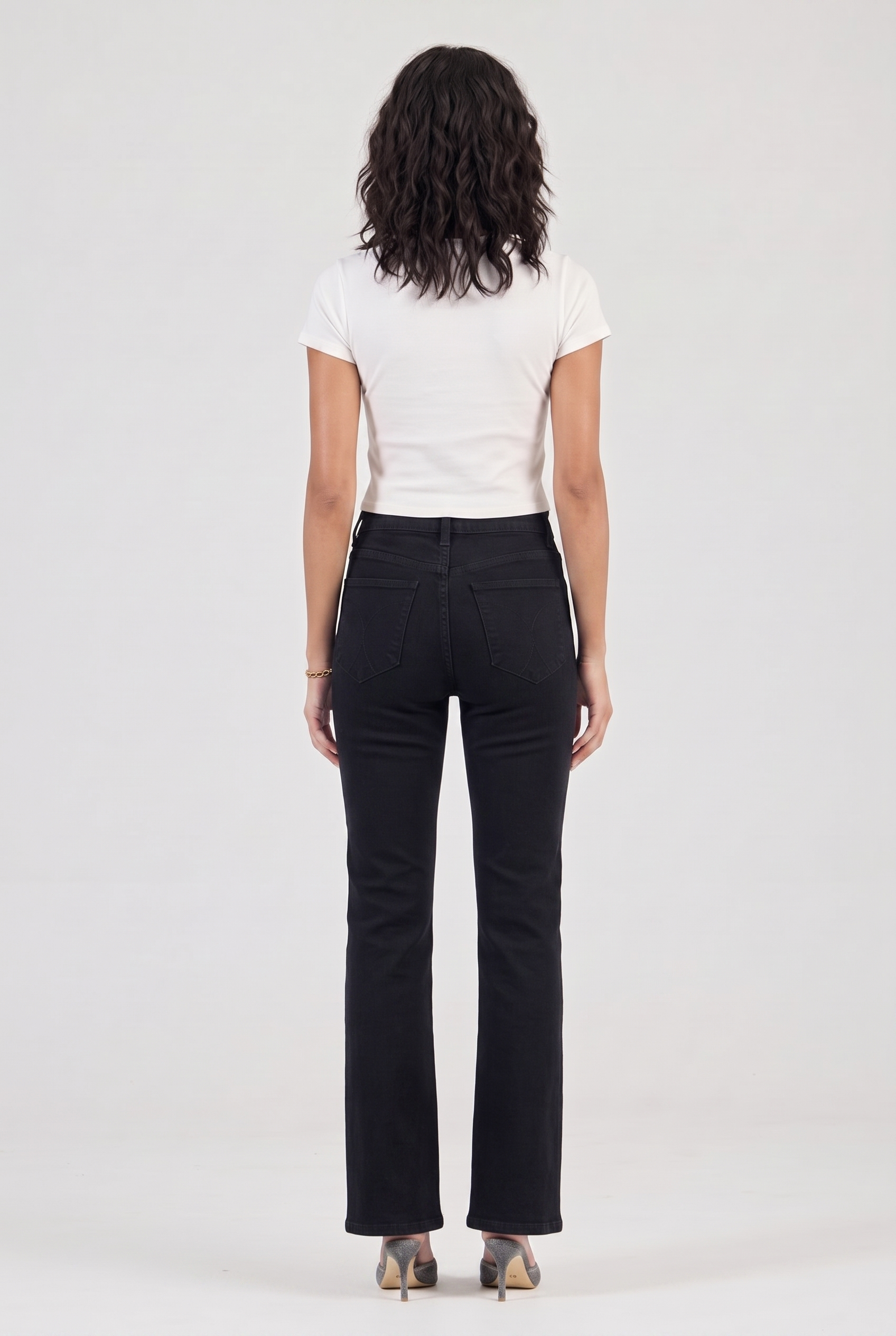 Marlowe Vintage Bootcut Jeans - Black back