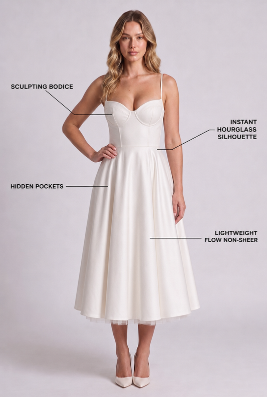Elodie Sweetheart Tulle Midi Dress - puntos a favor / características