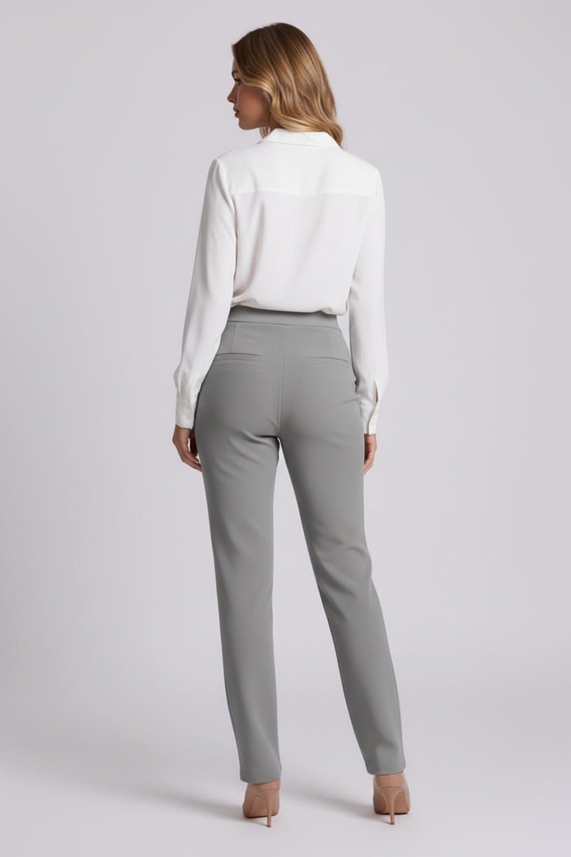 Elise Trousers in Grey, back view