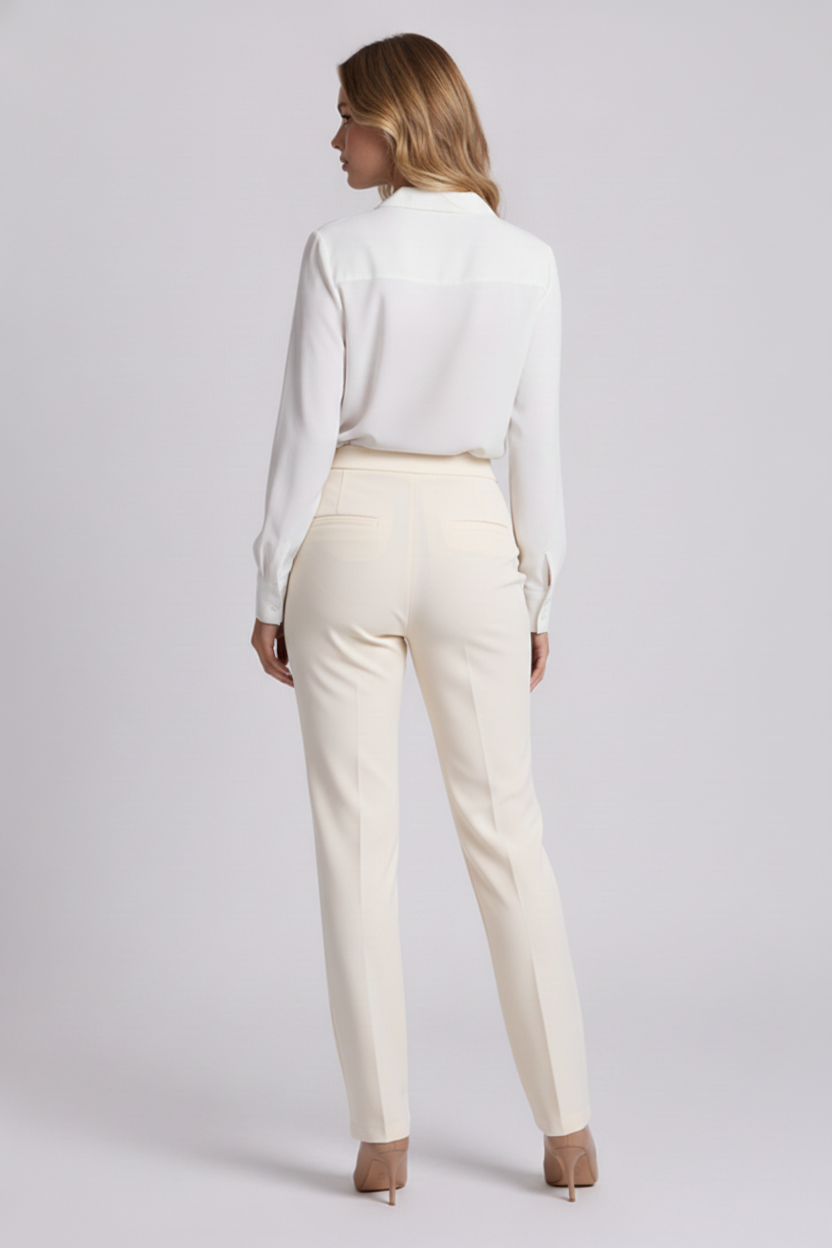 Elise Trousers in White, back view