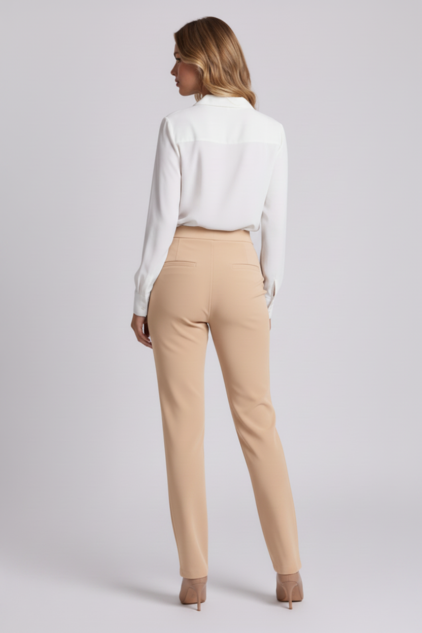 Elise Trousers in Beige, back view