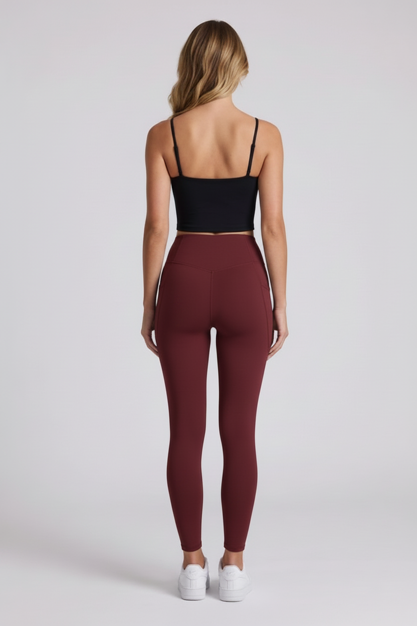 Nova Sculpt Leggings - Evening Red, espalda