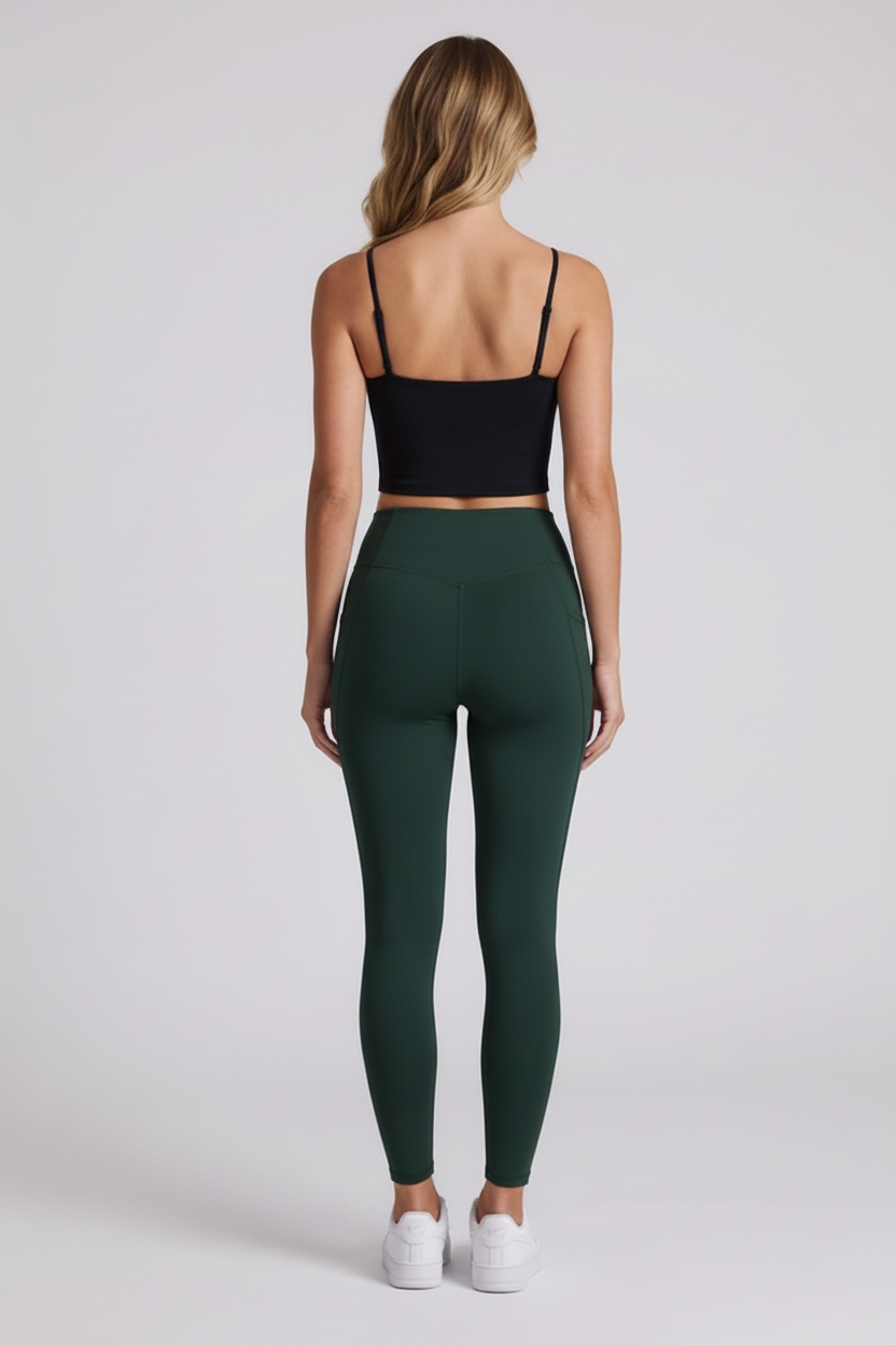 Nova Sculpt Leggings - Deep Woodland Green, espalda