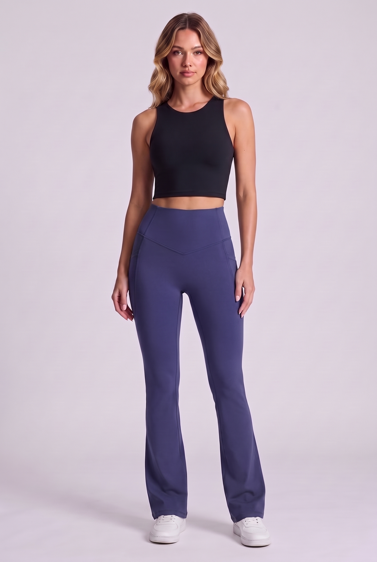 Harlow Bootcut Leggings - Mood Indigo, frente