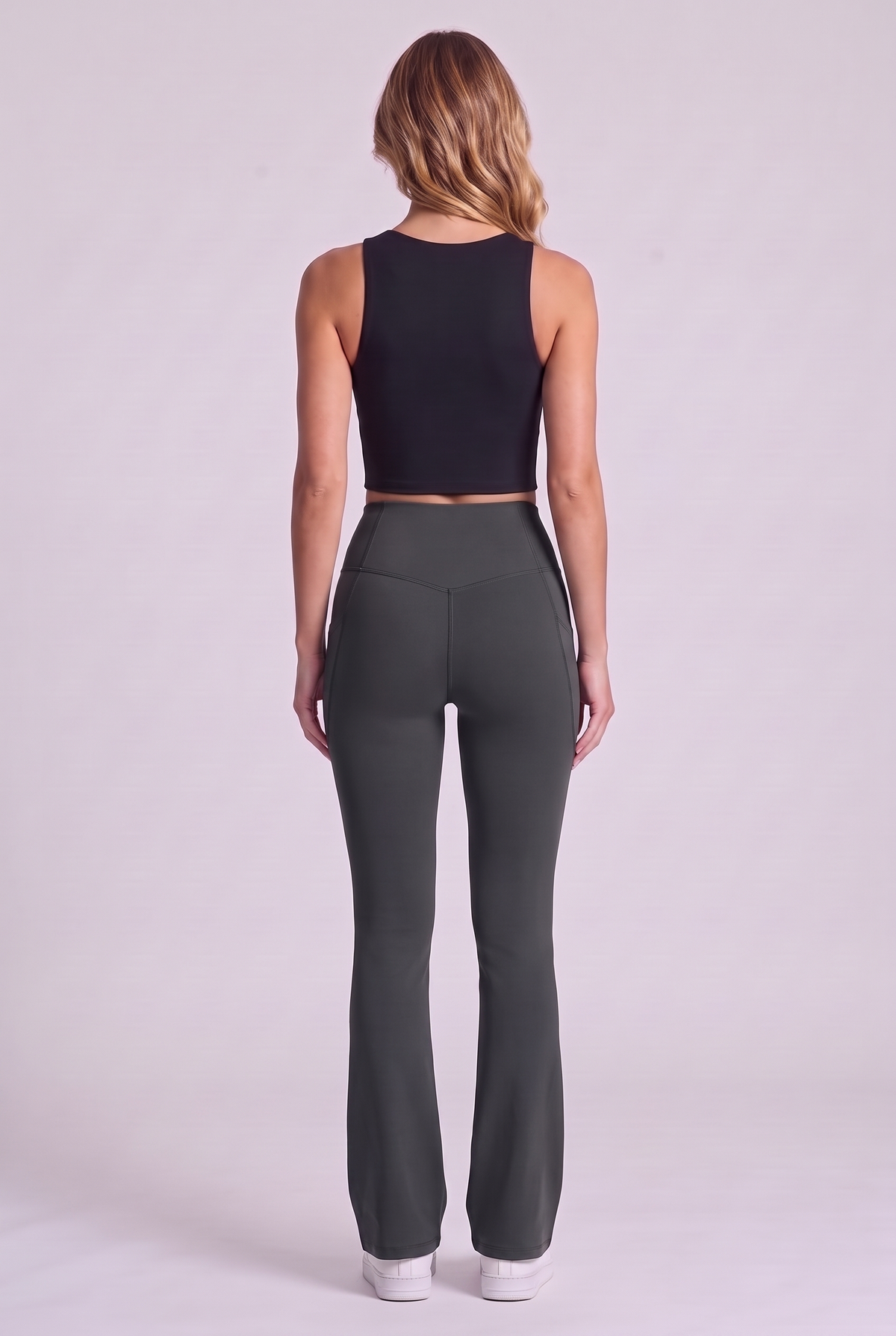 Harlow Bootcut Leggings - Carbon, espalda