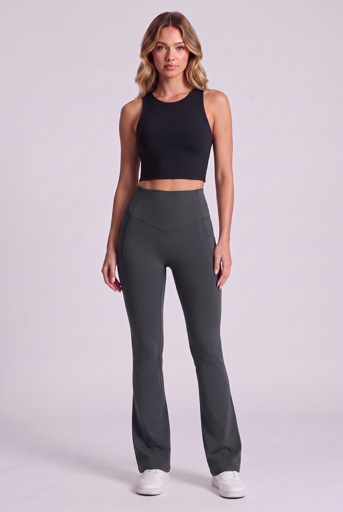 Harlow Bootcut Leggings - Carbon, frente