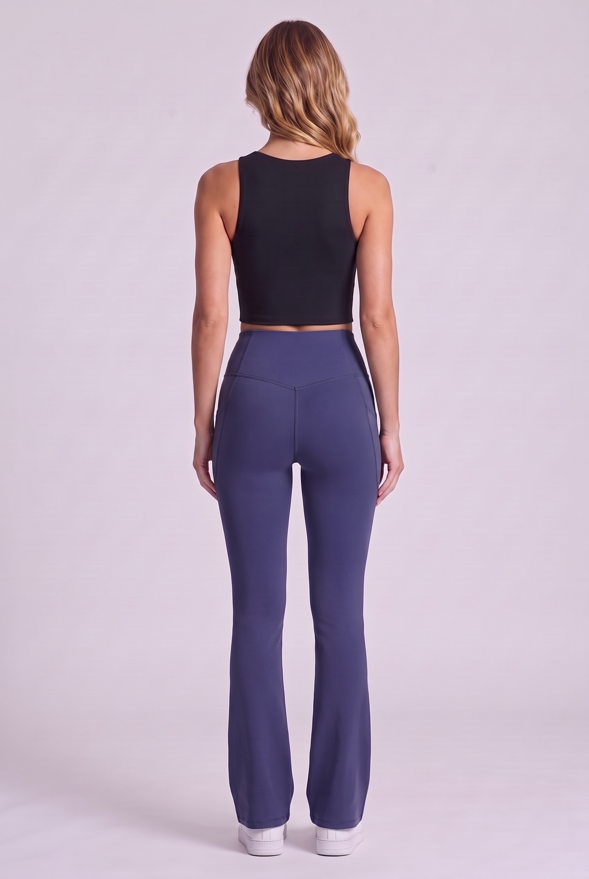 Harlow Bootcut Leggings - Mood Indigo, espalda