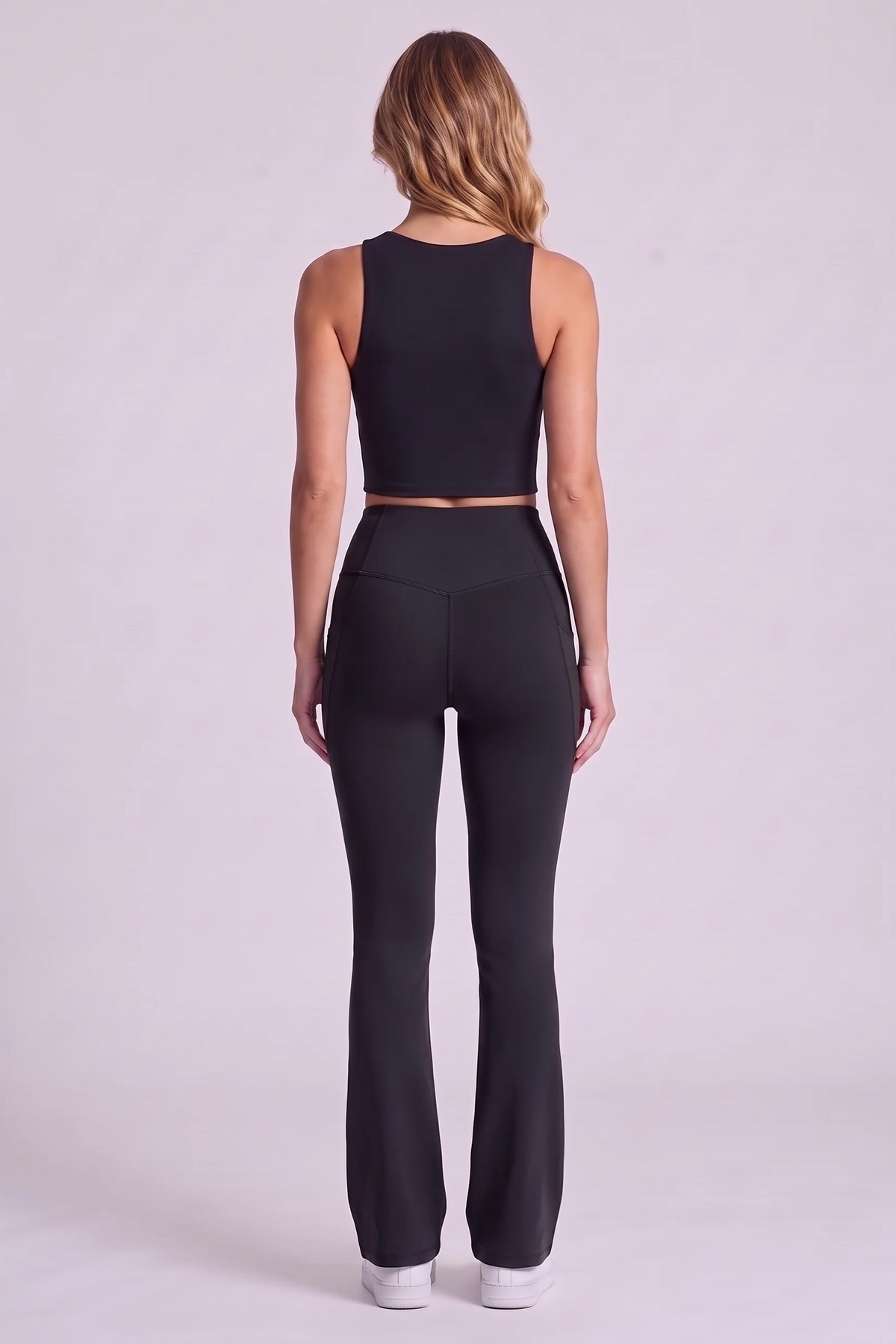 Harlow Bootcut Leggings in Black - back view