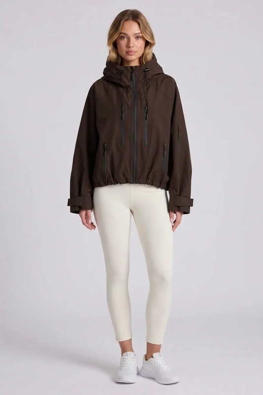 Marlow Storm Jacket in Mocha Brown - front view