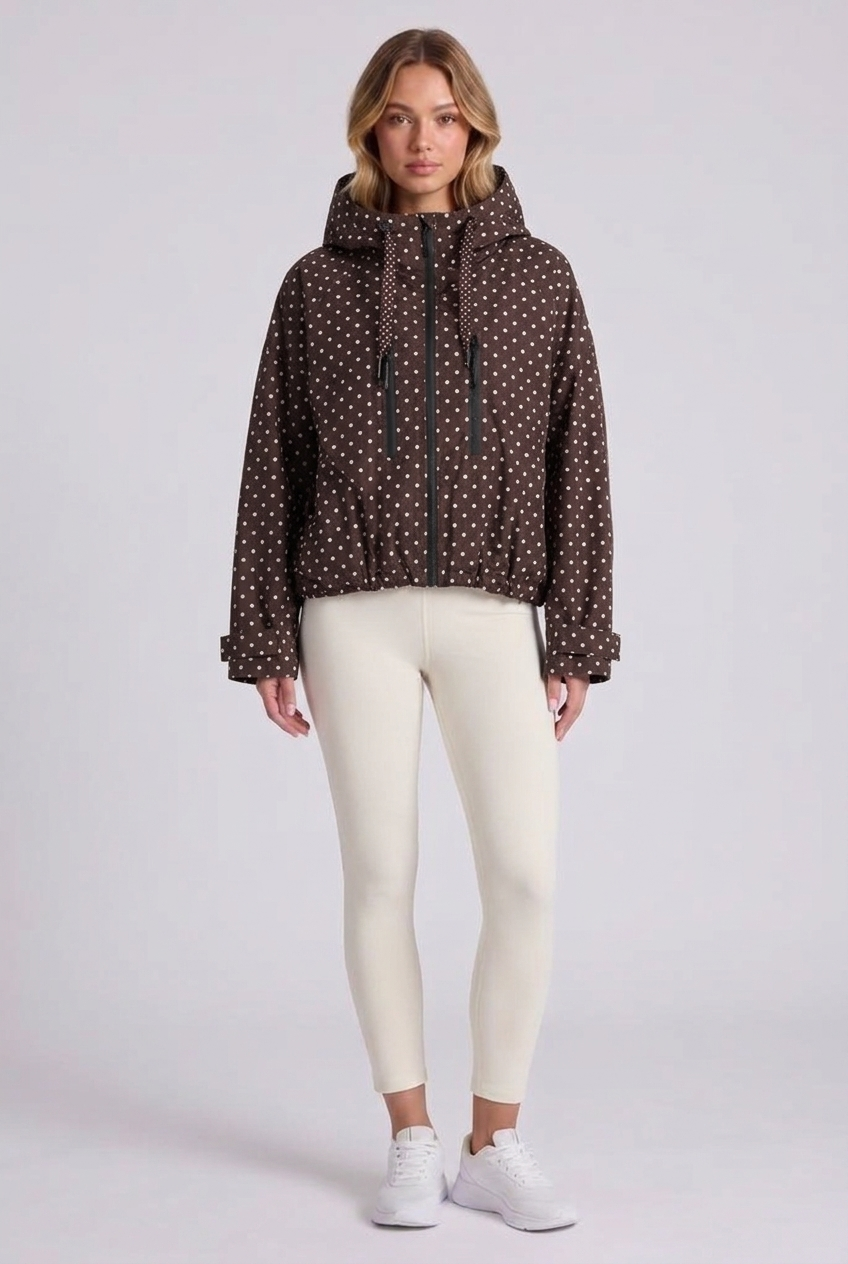 Marlow Storm Jacket - Brown Dot - Front
