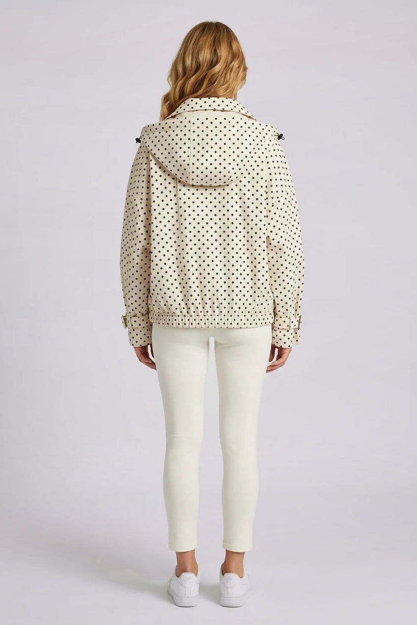 Marlow Storm Jacket in Pin Dot - back view