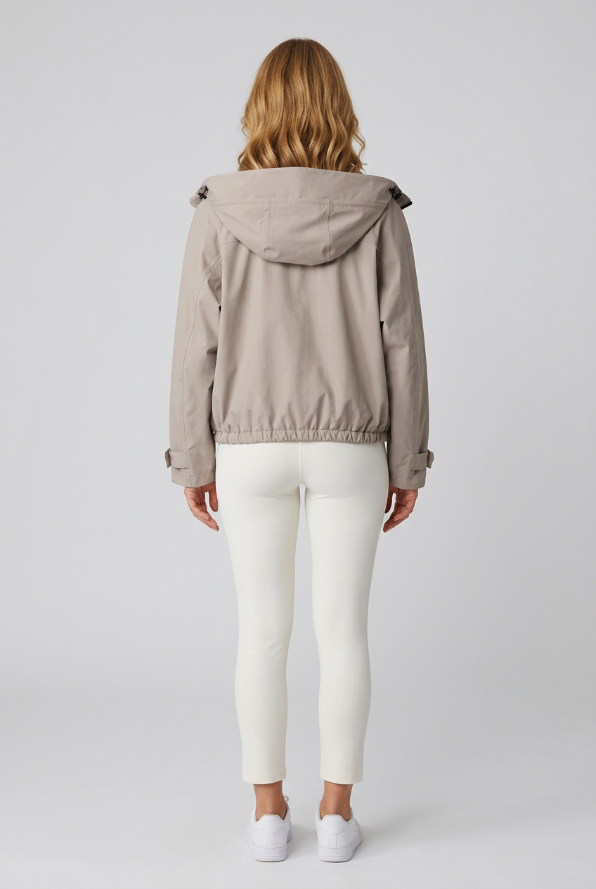 Marlow Storm Jacket - Taupe - Back