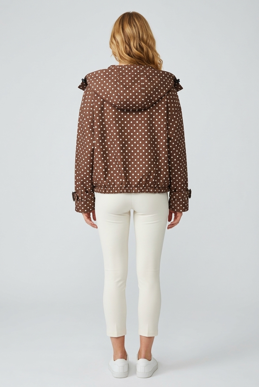 Marlow Storm Jacket - Brown Dot - Back