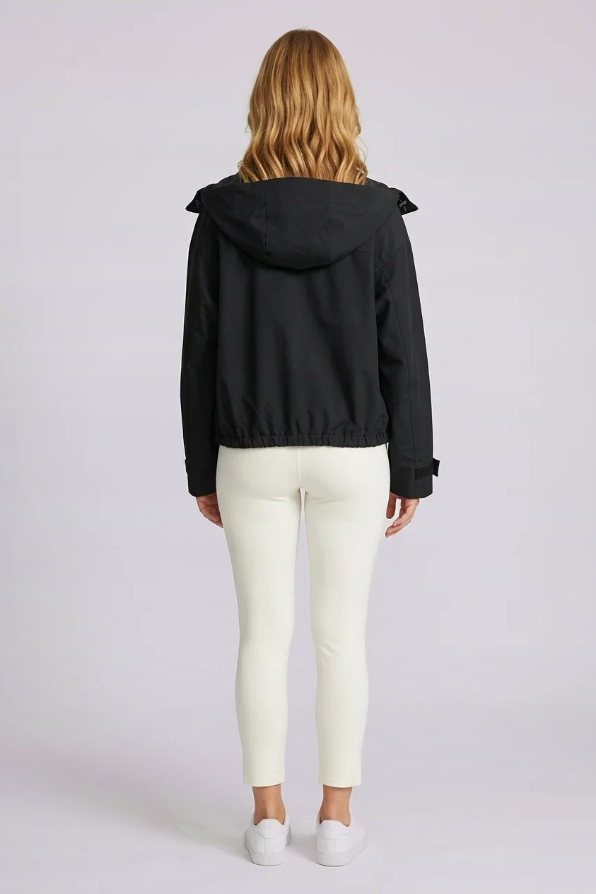 Marlow Storm Jacket in Black - back view