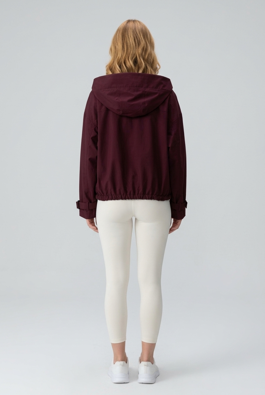 Marlow Storm Jacket - Burgundy - Back