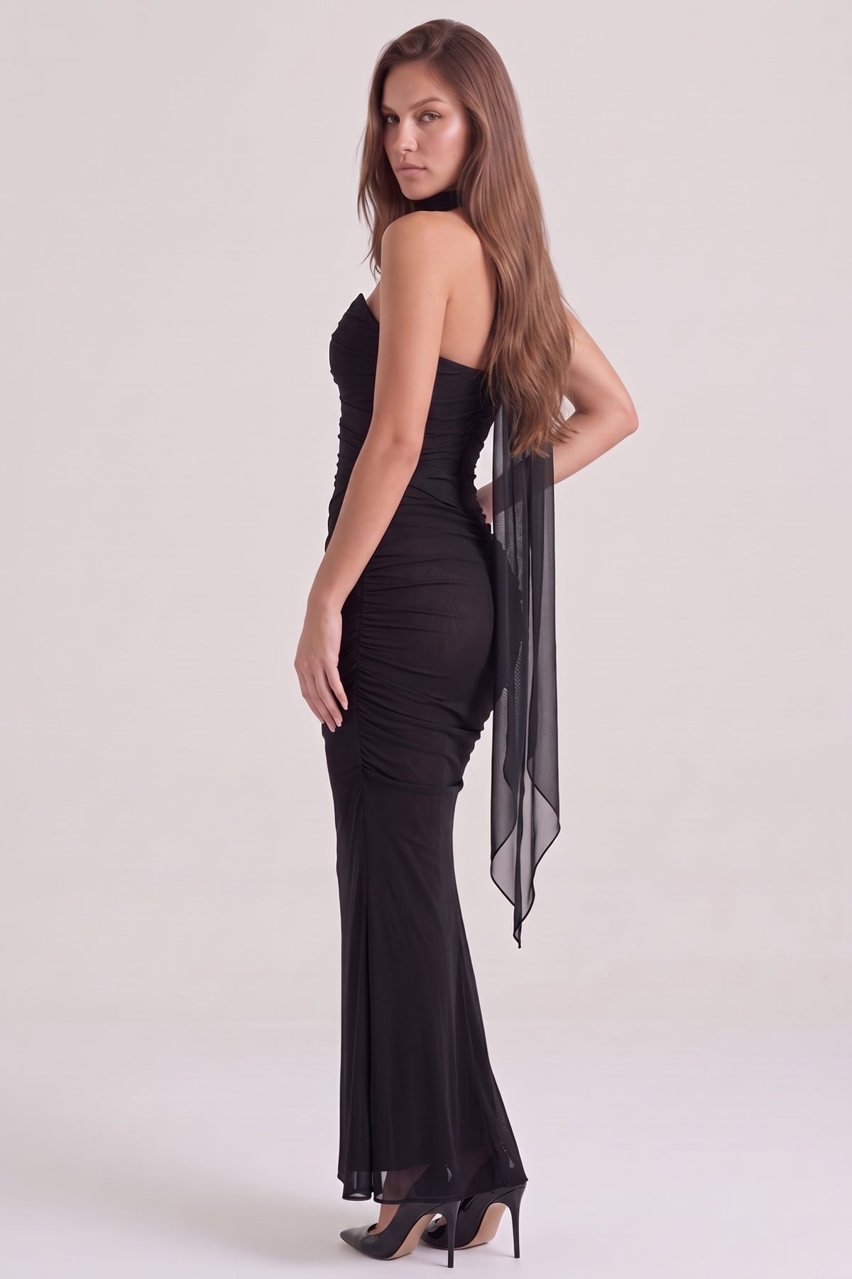 Juliette Corset Maxi Set - Black - side
