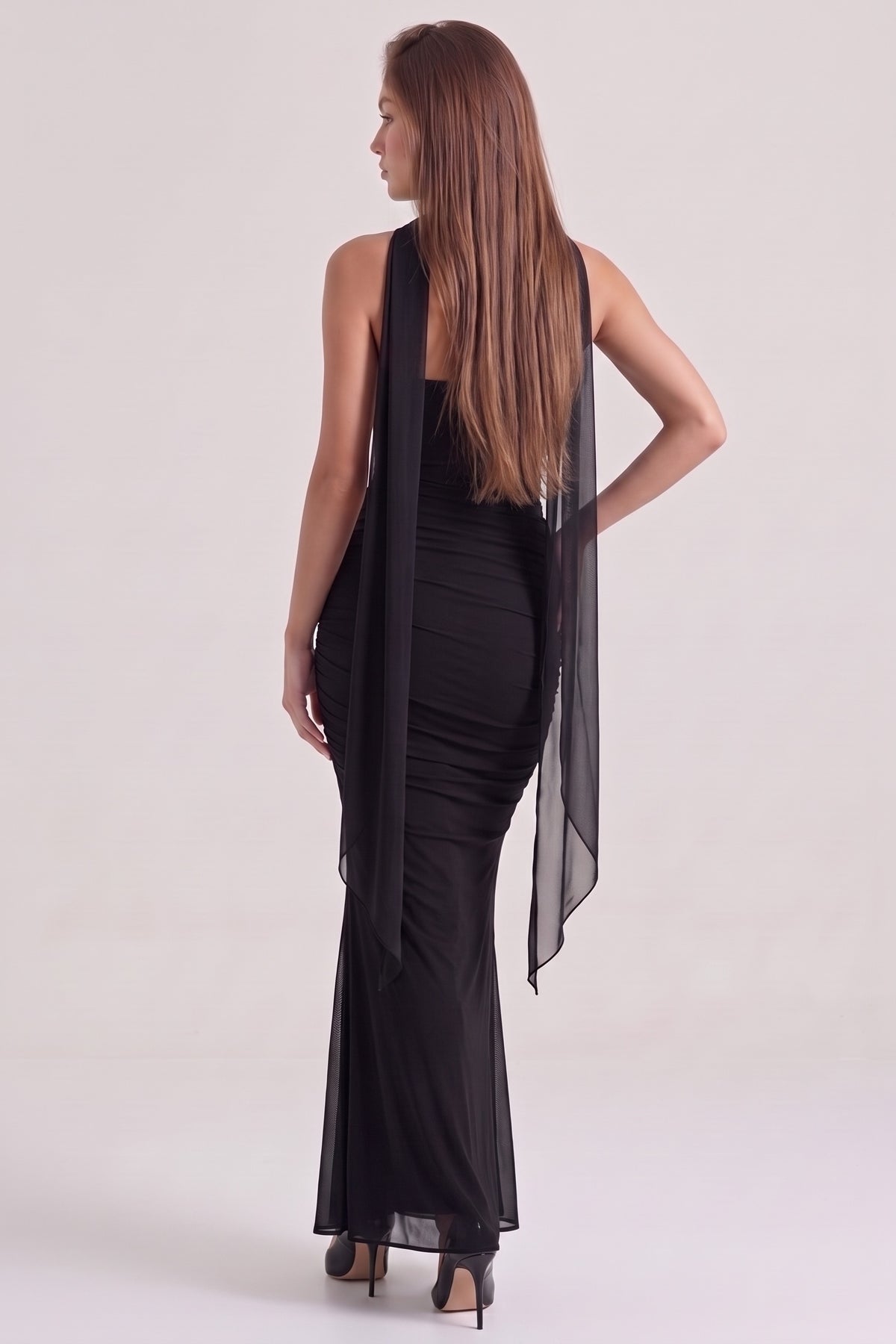 Juliette Corset Maxi Set - Black - back