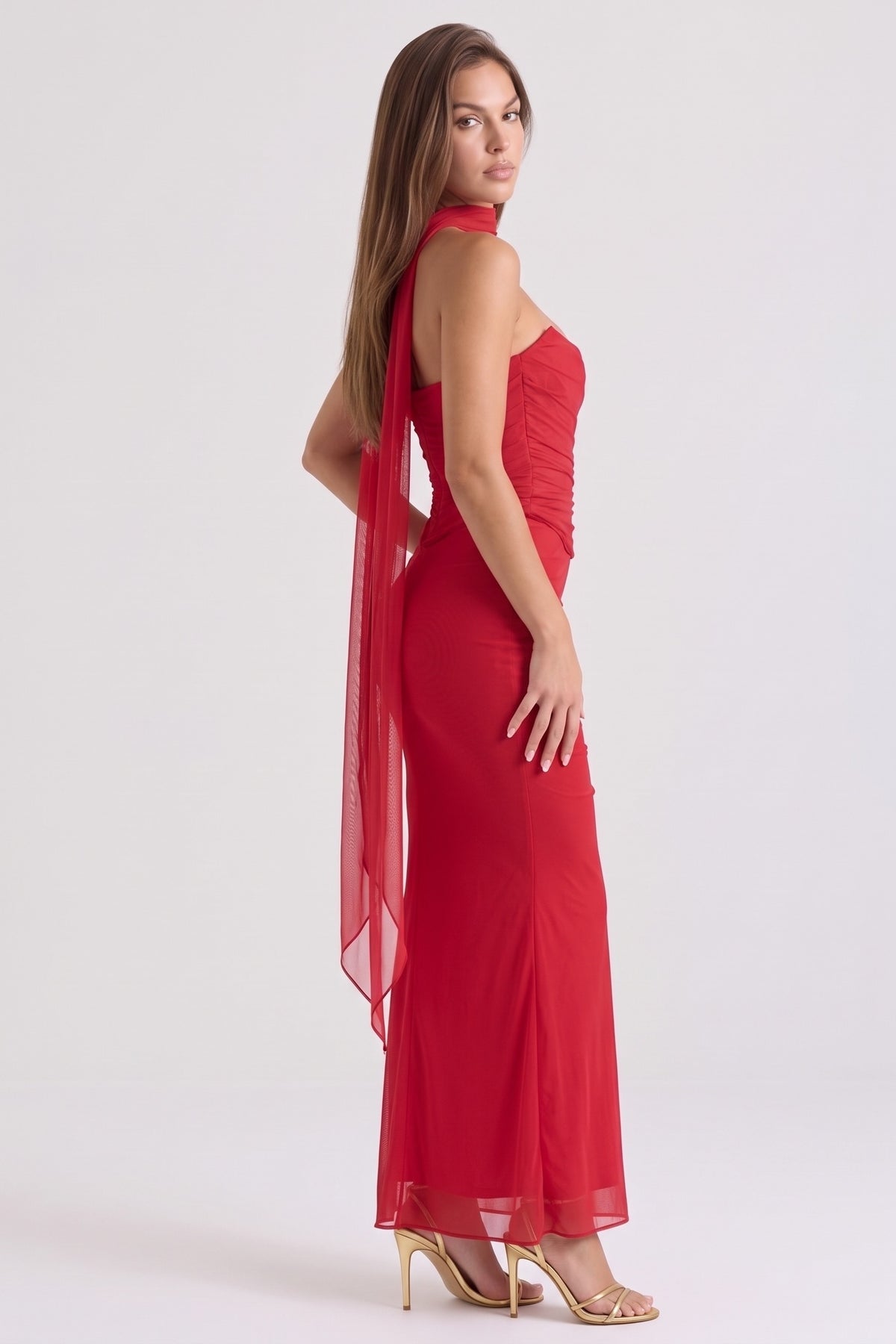 Juliette Corset Maxi Set - Red - side
