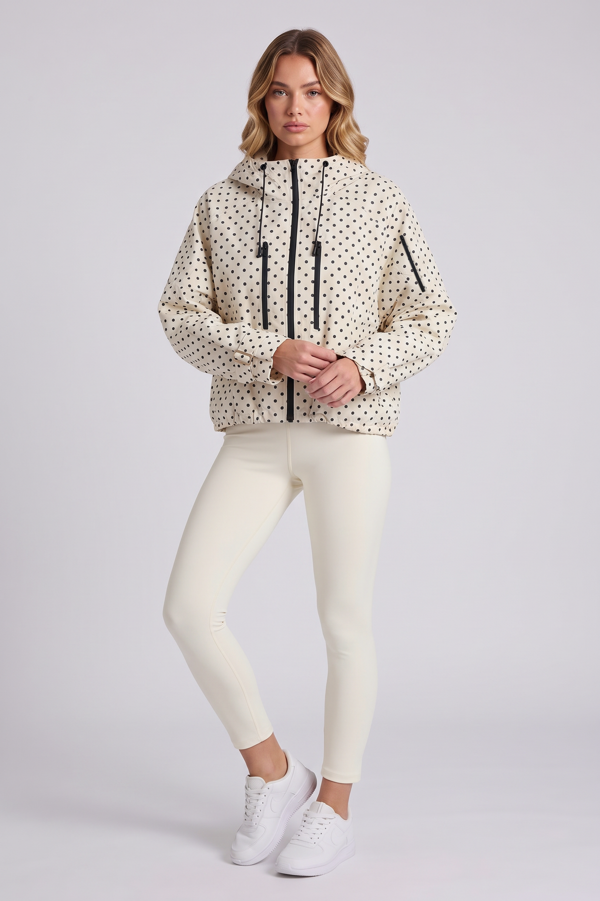 Marlow Storm Jacket in Pin Dot - front view