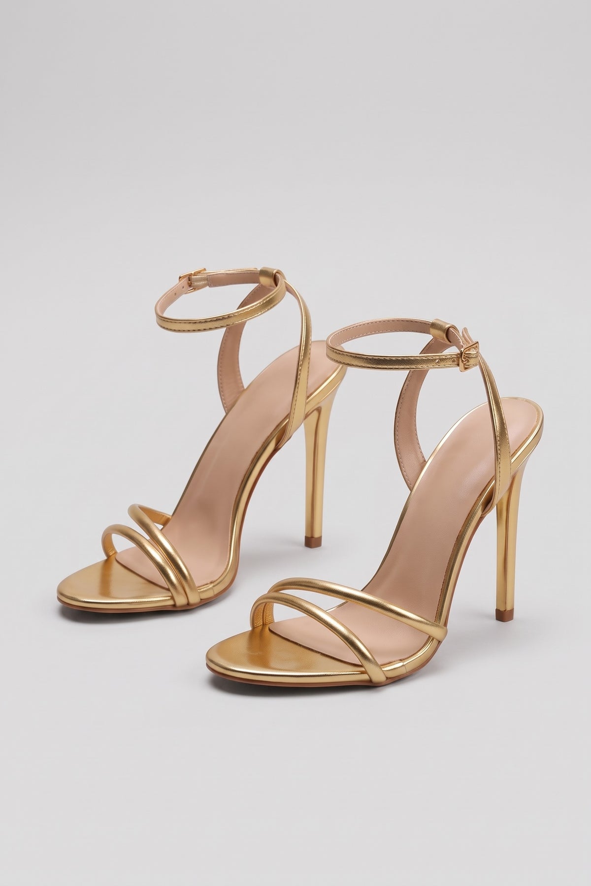 Seraphina Strappy Heels in Gold, pair
